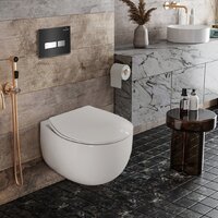 Roxen Egg в комплекте с инсталляцией StounFix Dual Fresh 6 в 1 964256 (кнопка: черное стекло) Image #9