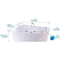 Ванна Triton Николь 160x100 R Стандарт Flat (с гидромассажем) - Превью изображения №2 — Интернет-Магазин TECNO.BY