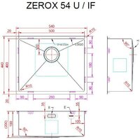 Кухонная мойка ZorG Zerox 54 U / IF Zurinox Steel - Превью изображения №4 — Интернет-Магазин TECNO.BY