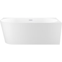 Wellsee Excellence Pro 180x80 28761201R (пристенная ванна (правая) белый глянец, экран, ножки, сифон-автомат хром)