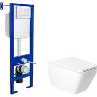 Saniteco KW-9010W + Berges АТОМ 410 040333 (с кнопкой)