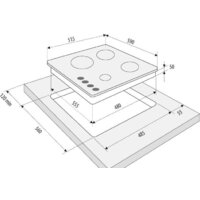Варочная панель Krona Calore 60 WH - Превью изображения №2 — Интернет-Магазин TECNO.BY