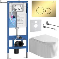 Roxen Royal Matt в комплекте с инсталляцией StounFix Dual Fresh 6 в 1 868588 (кнопка: сатин)