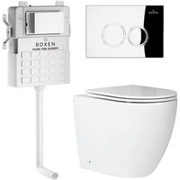 Roxen Antares в комплекте с инсталляцией Attach 5 в 1 966891 (кнопка: хром глянцевый)