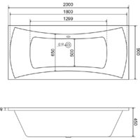 Ванна Lauter elgravia 200x90 21110200 (с каркасом сифоном 21Y11010 хром) - Превью изображения №17 — Интернет-Магазин TECNO.BY