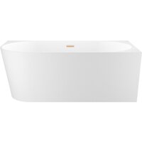 Wellsee Excellence Pro 170x75 28761104R (пристенная ванна (правая) белый глянец, экран, ножки, сифон-автомат золото)
