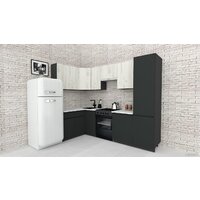 ВерсоМебель Эко-8 1.4x2.7 левая (дуб крафт белый/антрацит/ст.мрамор итальянский) Image #2