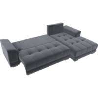 Лига диванов НордСтар правый 121110 (велюр серый/подушки велюр серый) Image #8