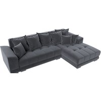 Лига диванов НордСтар правый 121110 (велюр серый/подушки велюр серый) Image #6