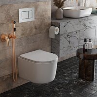 Roxen Simple compact в комплекте с инсталляцией StounFix Dual Fresh 6 в 1 968486 (кнопка: сатин) Image #2