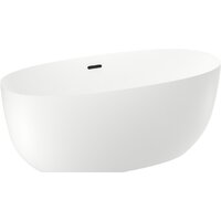 Wellsee Éclatant 159x74 231301003 (отдельностоящая ванна белый глянец, экран, ножки, сифон-автомат матовый черный) Image #2