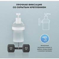 Wellsee Finishing Touch 182515001 (дозатор для жидкого мыла, крючок, матовый белый) Image #8
