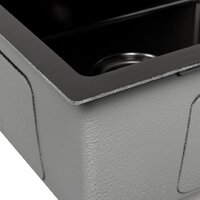 Кухонная мойка ARFEKA ECO AR 450*450 BLACK PVD NANO DECOR MILLET GRAINS (настольная) - Превью изображения №4 — Интернет-Магазин TECNO.BY