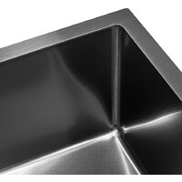 Кухонная мойка ARFEKA ECO AR 450*450 BLACK PVD NANO DECOR MILLET GRAINS (настольная) - Превью изображения №3 — Интернет-Магазин TECNO.BY
