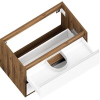 ЗОВ Тумба под умывальник Парма 80 P80LA0MWMC1A-LDSPA (аттик/аттик/белый матовый/алюминий) Image #2