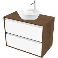 ЗОВ Тумба под умывальник Парма 80 P80LA0MWMC1A-LDSPA (аттик/аттик/белый матовый/алюминий)