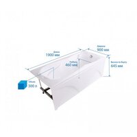 Ванна Triton Персей 190x90 Базовая Flat (с гидромассажем) - Превью изображения №2 — Интернет-Магазин TECNO.BY