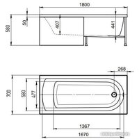 Ванна Alex Baitler Michigan 180х70 - Превью изображения №4 — Интернет-Магазин TECNO.BY