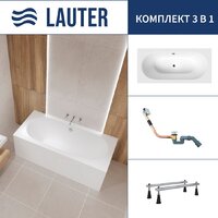 Lauter Ava 160 21208060 (с ножками и сифоном 21Y11010 хром)