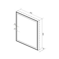 Wellsee Зеркало с фронтальной LED-подсветкой 7 Rays' Spectrum 172201120, 40 х 65 см (с сенсором и регулировкой яркости освещения) Image #9