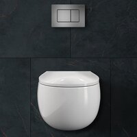 Унитаз подвесной Roxen Egg в комплекте с инсталляцией StounFix Dual Fresh 6 в 1 964215 (кнопка: оружейная сталь) - Превью изображения №10 — Интернет-Магазин TECNO.BY