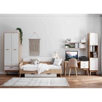 Мебельград Калгари 90x200 (дуб натуральный светлый/белый матовый) Image #2