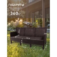 ВПМ Ротанг 3-х местный 6199036 (темно-коричневый) Image #4