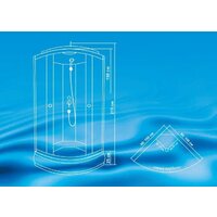 Водный мир ВМ243 90x90 (черный мрамор) Image #3