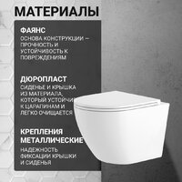 Saniteco KW-9003W Rimles + Berges АТОМ 410 040333 (с кнопкой) Image #3