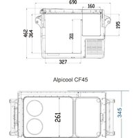 Компрессорный автохолодильник Alpicool CF45 (без адаптера 220В) - Превью изображения №2 — Интернет-Магазин TECNO.BY