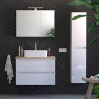 Lauter Шкаф с зеркалом Mia 60 (белый глянец) Image #2