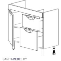 СанитаМебель Тумба под умывальник Эмили-601.800 (белый) Image #2