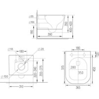 Унитаз подвесной Roxen Boro One Rimless 6 в 1 StounFix Dual Fresh 621774 (оружейная сталь/металл) - Превью изображения №22 — Интернет-Магазин TECNO.BY