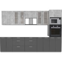 Интерлиния Мила 3.0 ВТ без столешницы (бетон/антрацит)