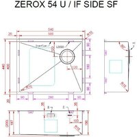 Кухонная мойка ZorG Zerox 54 U / IF Side SF PVD Gunblack - Превью изображения №4 — Интернет-Магазин TECNO.BY