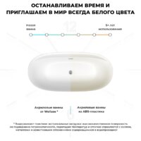 Wellsee Pro Line 170x80 28750103R (отдельностоящая ванна белый глянец, экран, ножки, сифон-автомат матовый черный) Image #7