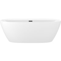 Wellsee Pro Line 170x80 28750103R (отдельностоящая ванна белый глянец, экран, ножки, сифон-автомат матовый черный)