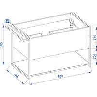 Lauter Тумба под умывальник Lea 80 (серо-зеленый п/мат) Image #5