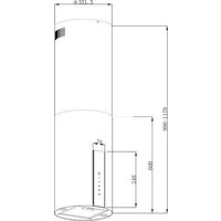 Кухонная вытяжка Korting KHA 35808 DX Cylinder - Превью изображения №2 — Интернет-Магазин TECNO.BY