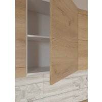 Интермебель Микс Топ-1 1.2м (белый премиум/мрамор лацио белый) Image #4