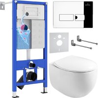 Roxen Egg в комплекте с инсталляцией StounFix Dual Fresh 6 в 1 964205 (кнопка: хром глянец)