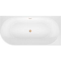 Wellsee Excellence Pro 150x73 28761004R (пристенная ванна (правая) белый глянец, экран, ножки, сифон-автомат золото) Image #4