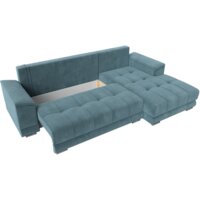 Лига диванов НордСтар правый 121106 (велюр бирюзовый/подушки велюр бирюзовый) Image #7