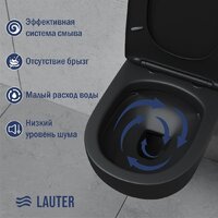 Унитаз подвесной Lauter Sulzdorf (черный с микролифтом) - Превью изображения №3 — Интернет-Магазин TECNO.BY