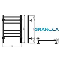 Granula Квадро Сплит 50х60 (терморегулятор с таймером черный матовый) Image #6