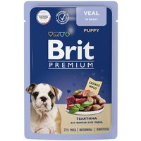 Brit Premium для щенков всех пород с телятиной в соусе 85 г