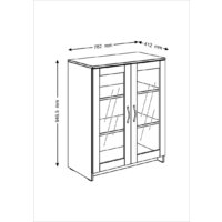 Mio Tesoro Сириус 2 двери со стеклом 78x95 2.02.03.360.1 (белый) Image #4