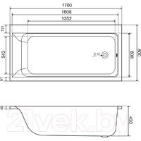 Lauter Seraphina 170x80 2112170R (с ножками, лицевым и торцевым экранами) Image #16