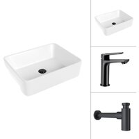 Lauter 21675 + Sky 21СК533BS с сифоном 21635B (черный матовый)