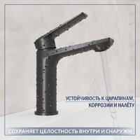 Lauter 21675 + Sky 21СК533BS с сифоном 21635B (черный матовый) Image #4